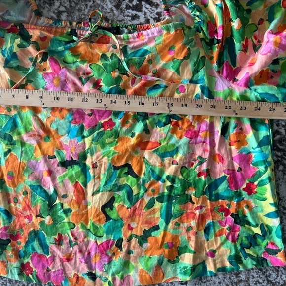 Sanctuary Perfect Time Floral Print Scoop Neck Short Sleeve Top Cropped XL - Picture 8 of 14